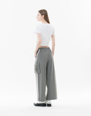CRONOS WOMEN Dual Style Cargo Pants【GRAY】