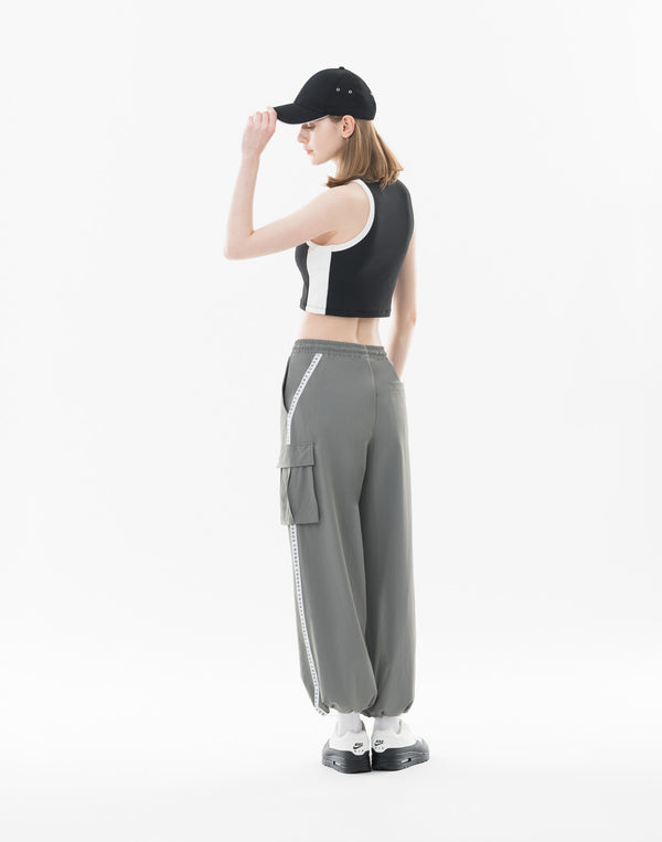 CRONOS WOMEN Dual Style Cargo Pants【GRAY】