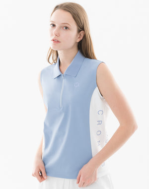 CRONOS BLACK WOMEN AirFlow Shield 半拉鍊無袖上衣【灰色】