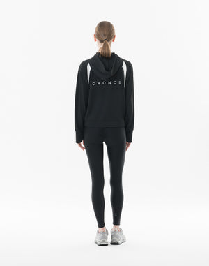 CRONOS WOMEN UV Shield Light Hoodie【BLACK】