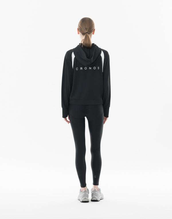CRONOS WOMEN UV Shield Light Hoodie【BLACK】
