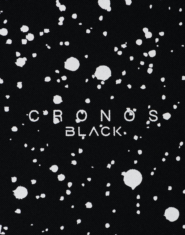 CRONOS BLACK 潑墨印花 Polo 衫 [黑色]