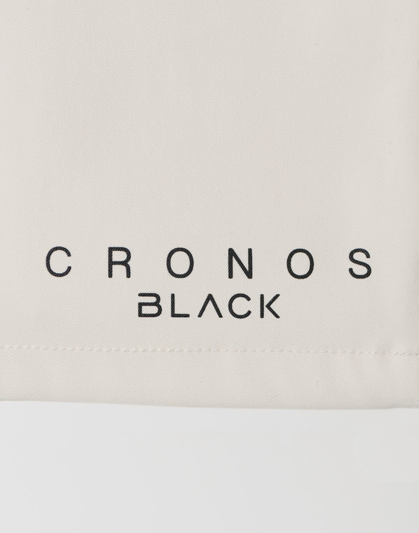 CRONOS BLACK斜紋布運動短褲【白色】