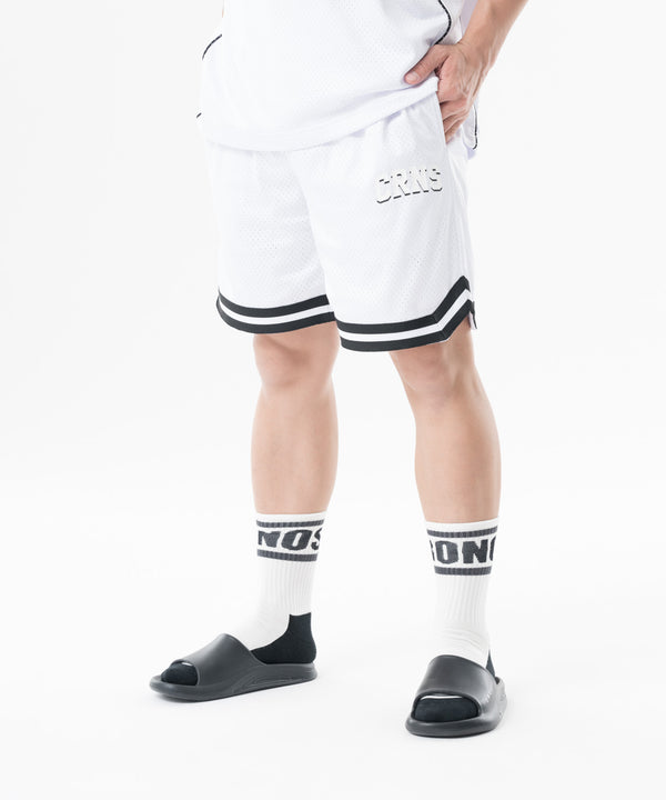 CRONOS Double-Layer Basketball Mesh shorts [WHITE]