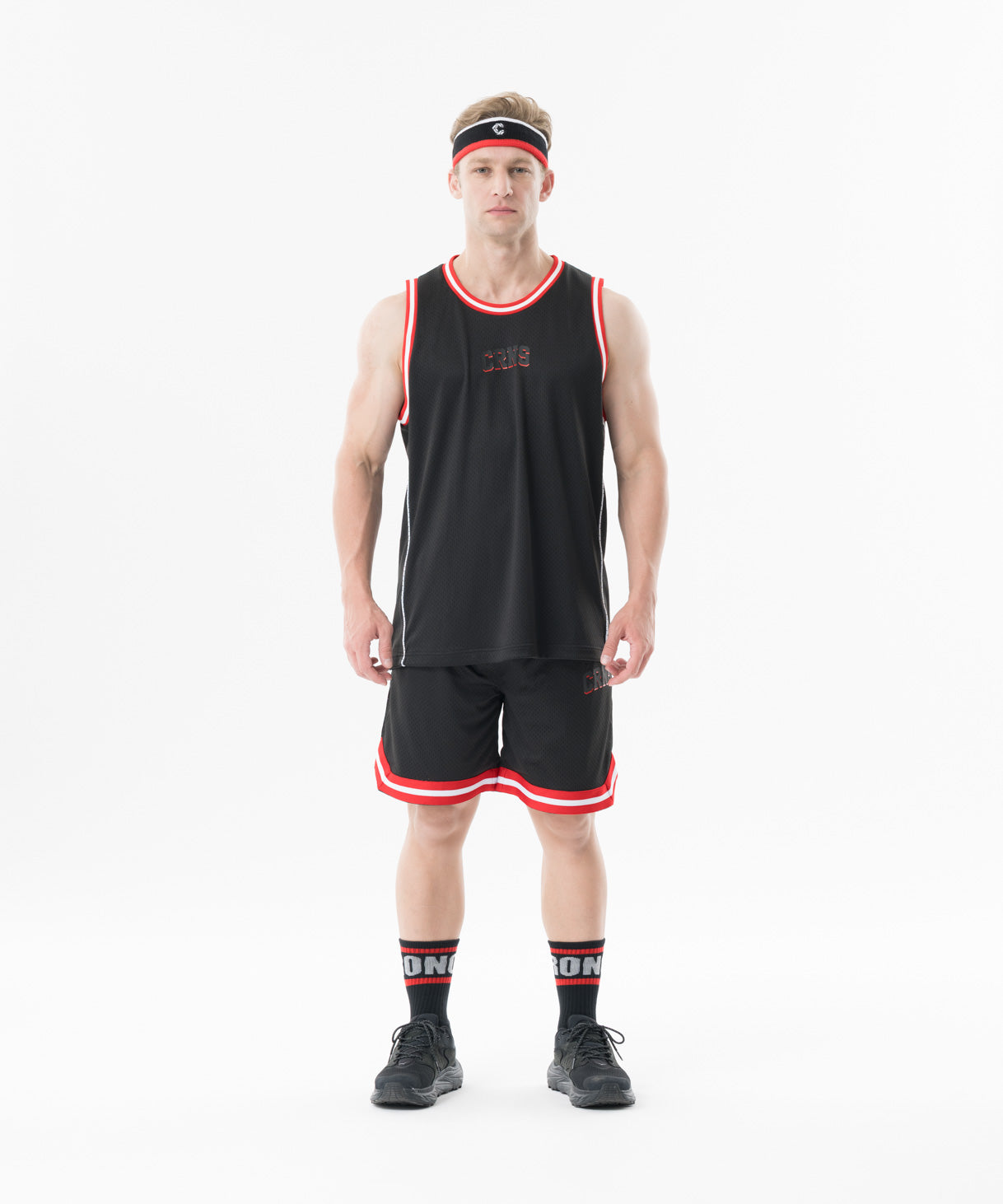 CRONOS Signature Logo Headband【BLACK×RED】