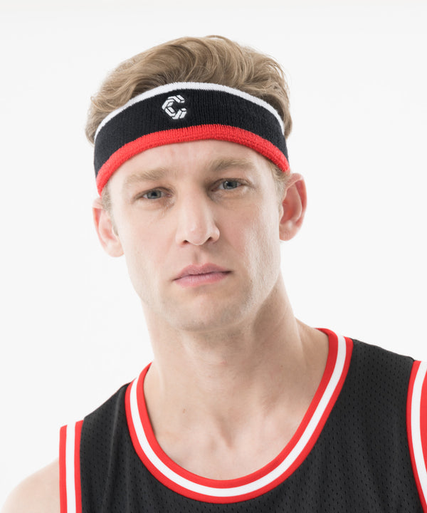 CRONOS Signature Logo Headband【BLACK×RED】
