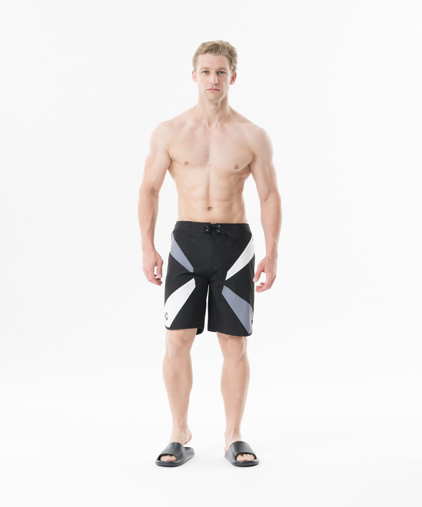 CRONOS Cross Panel Competition Shorts [BLACK×WHITE]