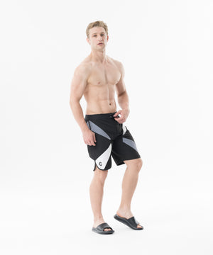CRONOS Cross Panel Competition Shorts [BLACK×WHITE]