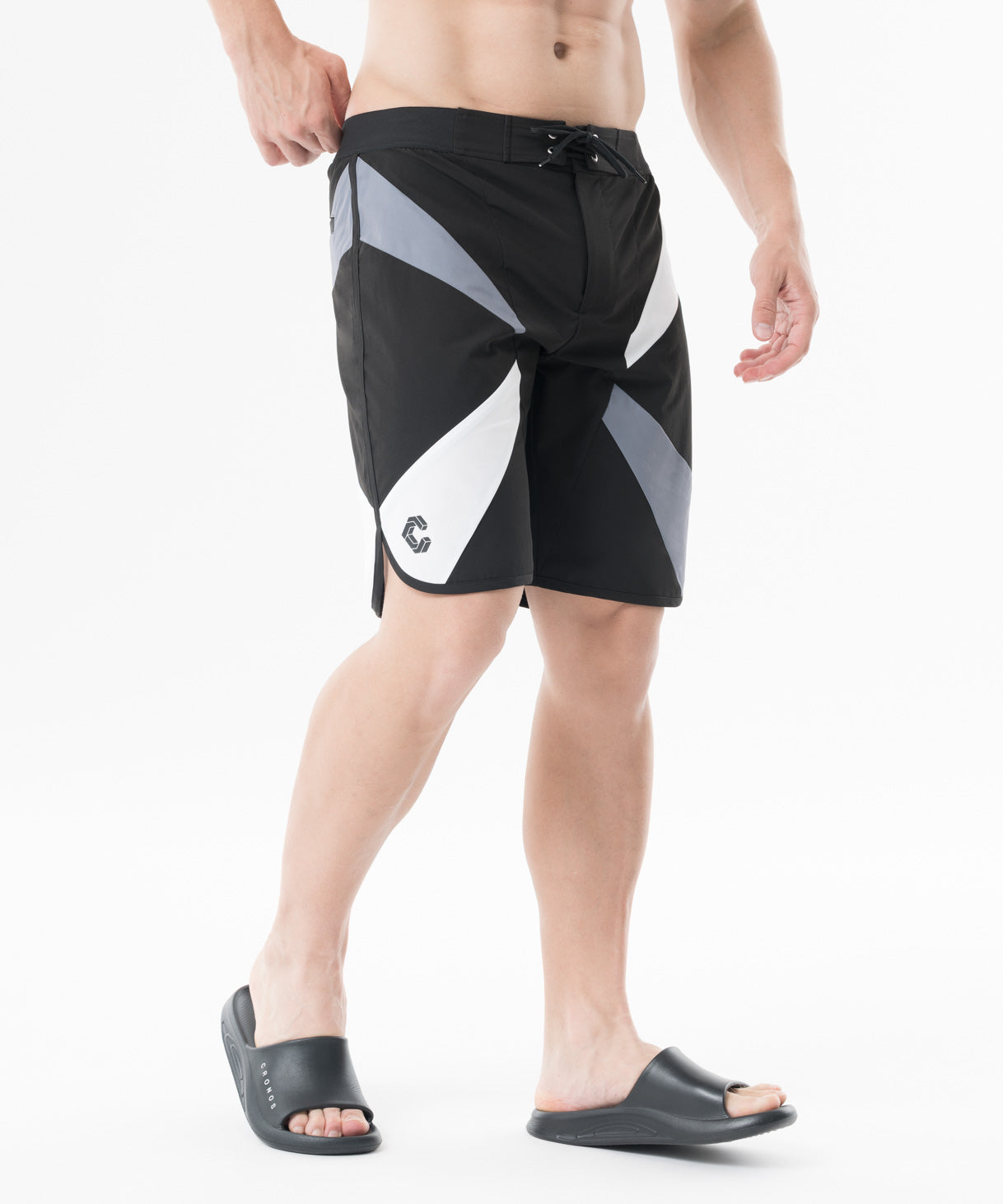 CRONOS Cross Panel Competition Shorts【BLACK×WHITE
