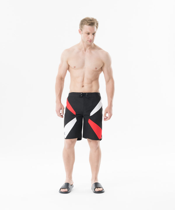 CRONOS Cross Panel Competition Shorts【BLACK×RED】