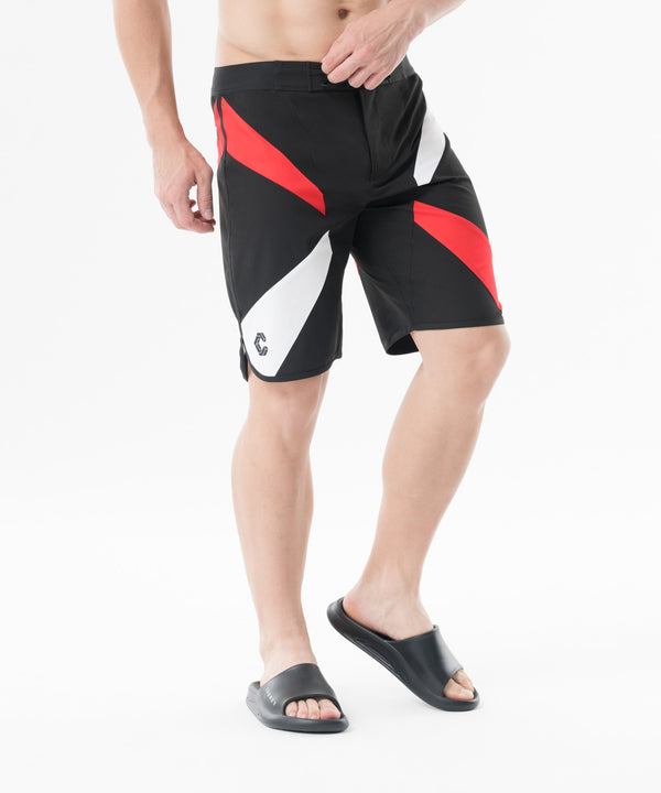 CRONOS Cross Panel Competition Shorts【BLACK×RED】