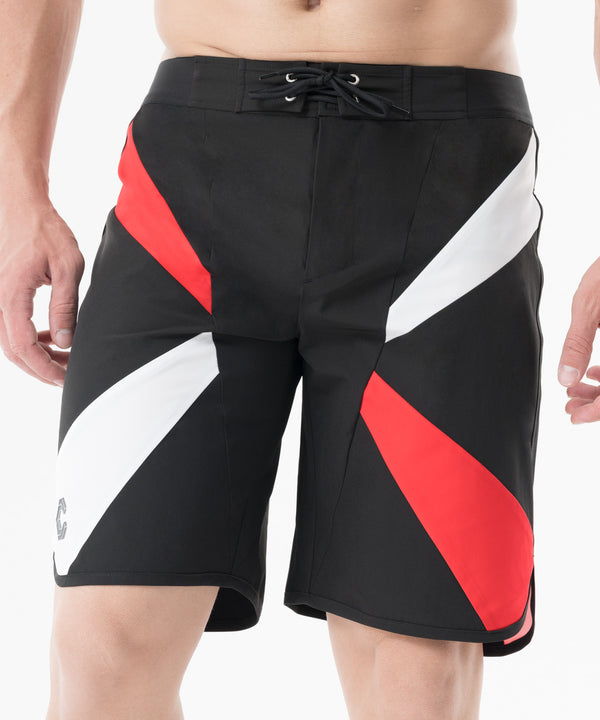 CRONOS Cross Panel Competition Shorts【BLACK×RED】