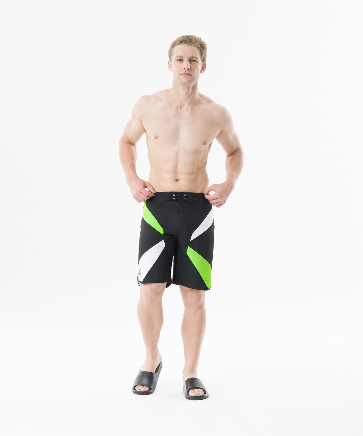 CRONOS Cross Panel Competition Shorts【BLACK×GREEN