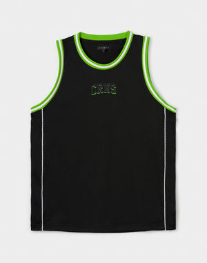 CRONOS Double-Layer Basketball Mesh Tank [BLACK×GREEN]