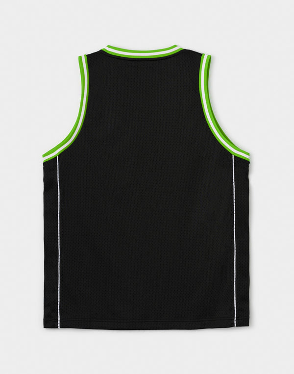 CRONOS Double-Layer Basketball Mesh Tank [BLACK×GREEN]