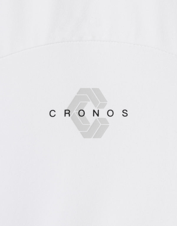 CRONOS 結構化拼接大尺碼長袖 T 卹 [白色]
