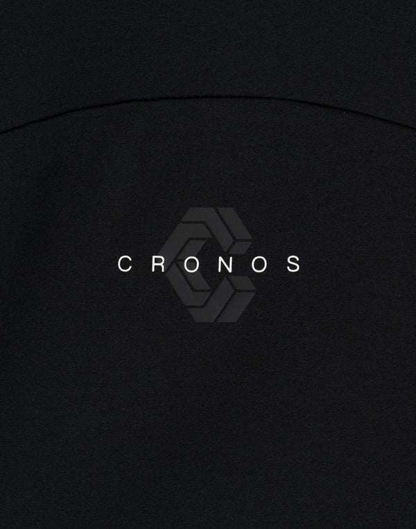 CRONOS 結構拼接寬鬆長袖T卹【黑色】