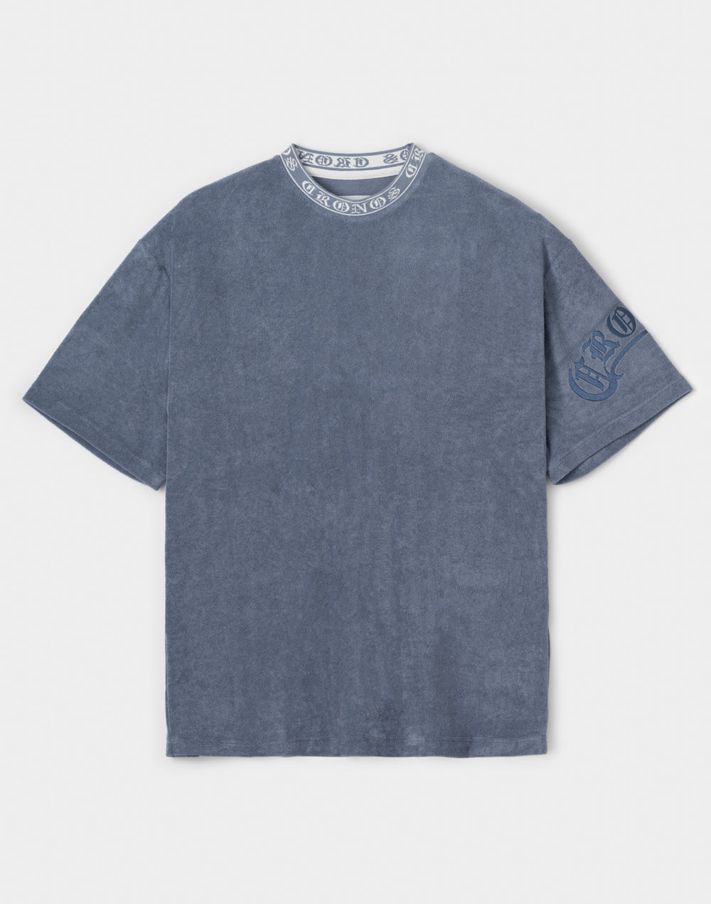 CRONOS Bamboo Pile Jacquard Logo S/S TEE【G.BLUE】