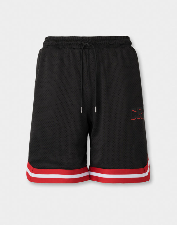 CRONOS Double-Layer Basketball Mesh shorts [BLACK×RED]