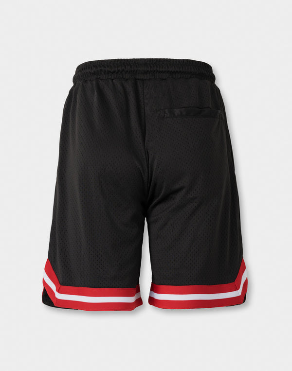 CRONOS Double-Layer Basketball Mesh shorts [BLACK×RED]