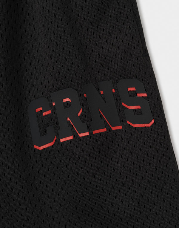 CRONOS Double-Layer Basketball Mesh shorts [BLACK×RED]
