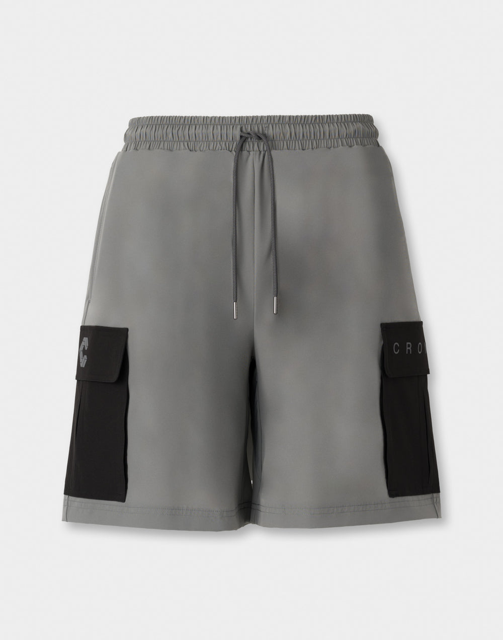 CRONOS Contrast Pocket Stretch Cargo Shorts【D.GRAY】