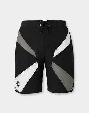 CRONOS Cross Panel Competition Shorts [BLACK×WHITE]