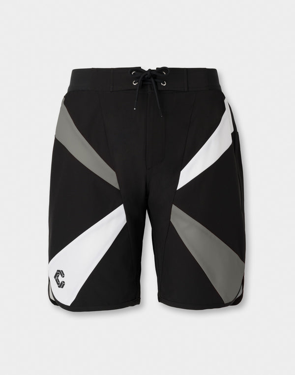 CRONOS Cross Panel Competition Shorts [BLACK×WHITE]