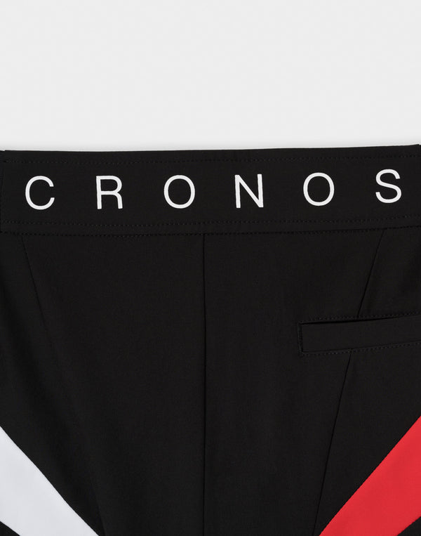 CRONOS Cross Panel Competition Shorts【BLACK×RED】