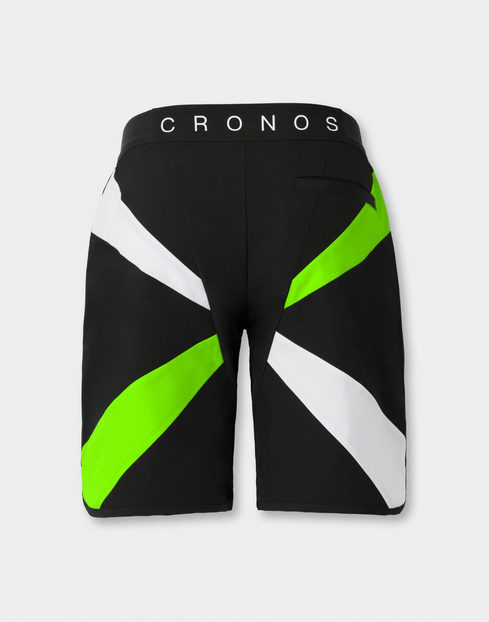 CRONOS 交叉拼接競賽短褲【黑×綠】