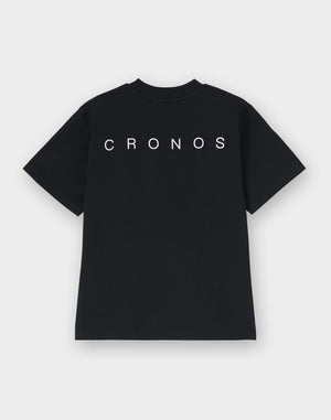 CRONOS 女款運動棉質T卹 [黑色]