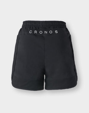 CRONOS 女款乾爽運動短褲 [黑色]