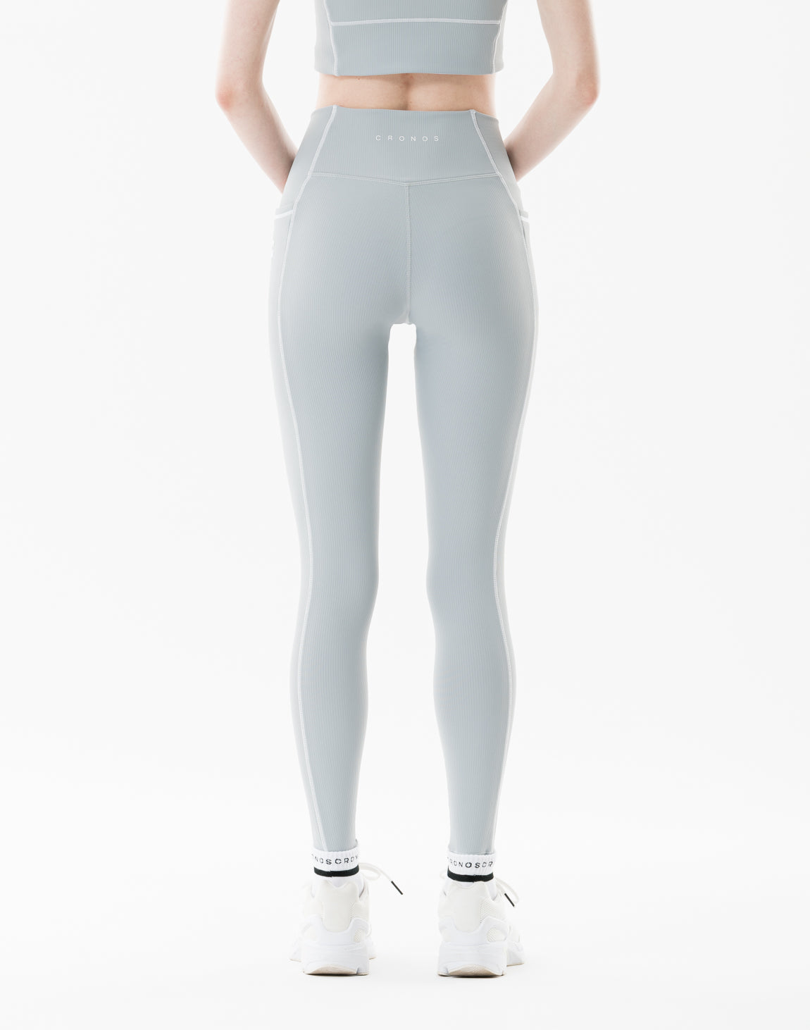CRONOS WOMEN Cool Touch Rib Leggings【GRAY】 – クロノス