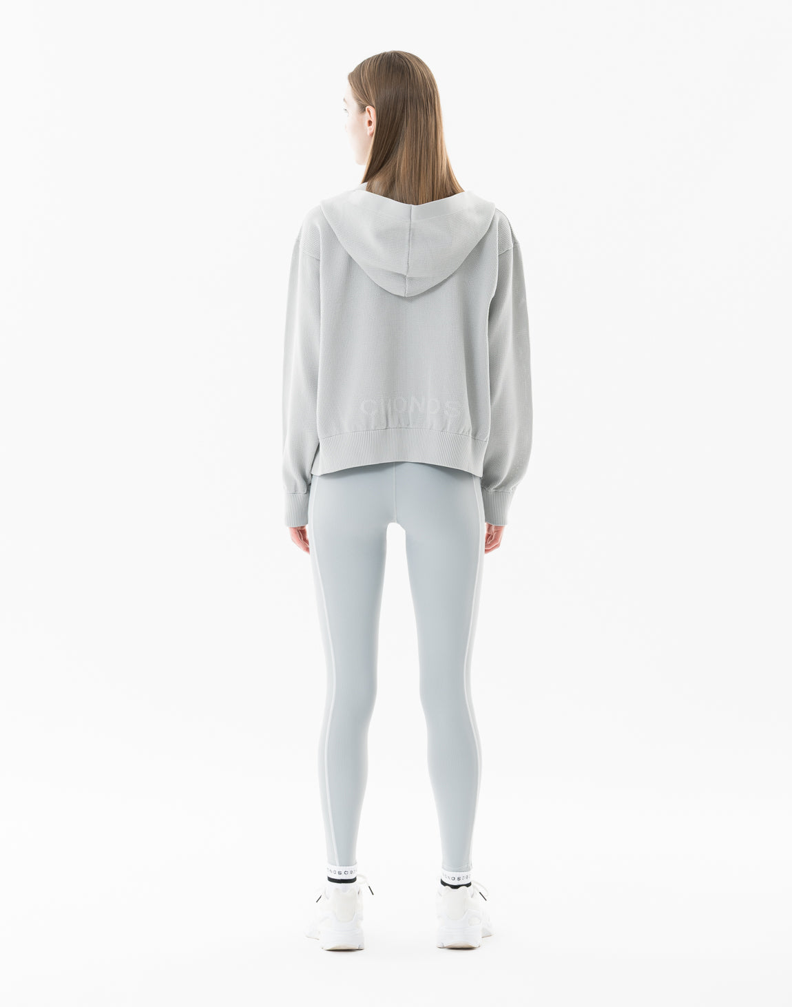 CRONOS WOMEN Summer Mesh Knit Zip Hoodie【GRAY】 – クロノス