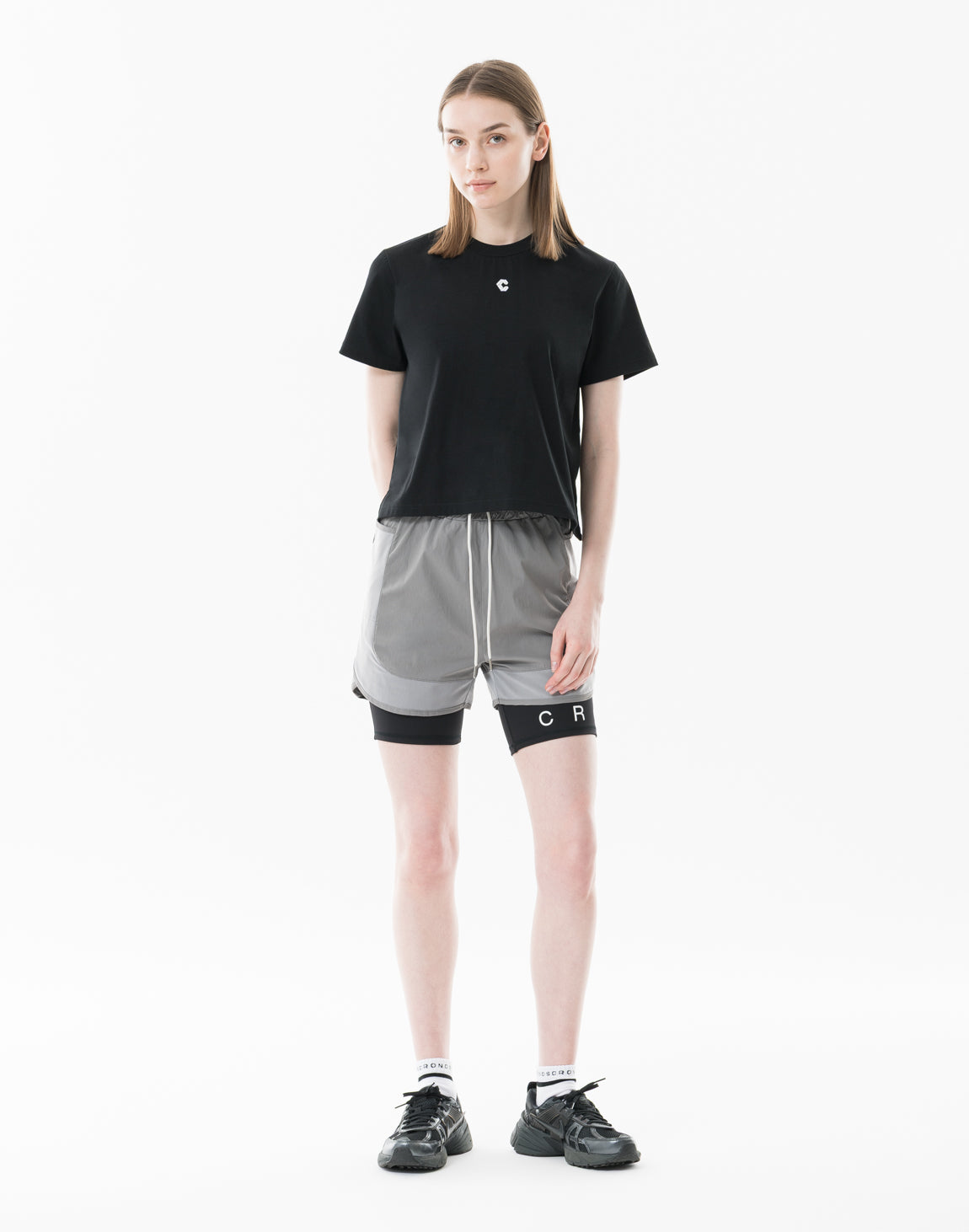 CRONOS WOMEN Active Cotton T-SHIRT【BLACK】 – クロノス