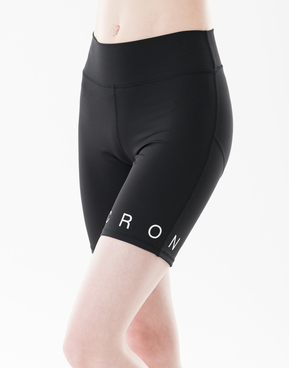 CRONOS WOMEN Shiny Wide Rib Shorts【BLACK】 – クロノス
