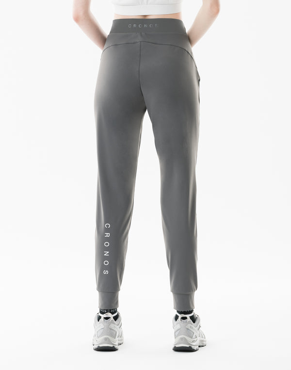 CRONOS WOMEN Light Tech Jogger Pants【GRAY】