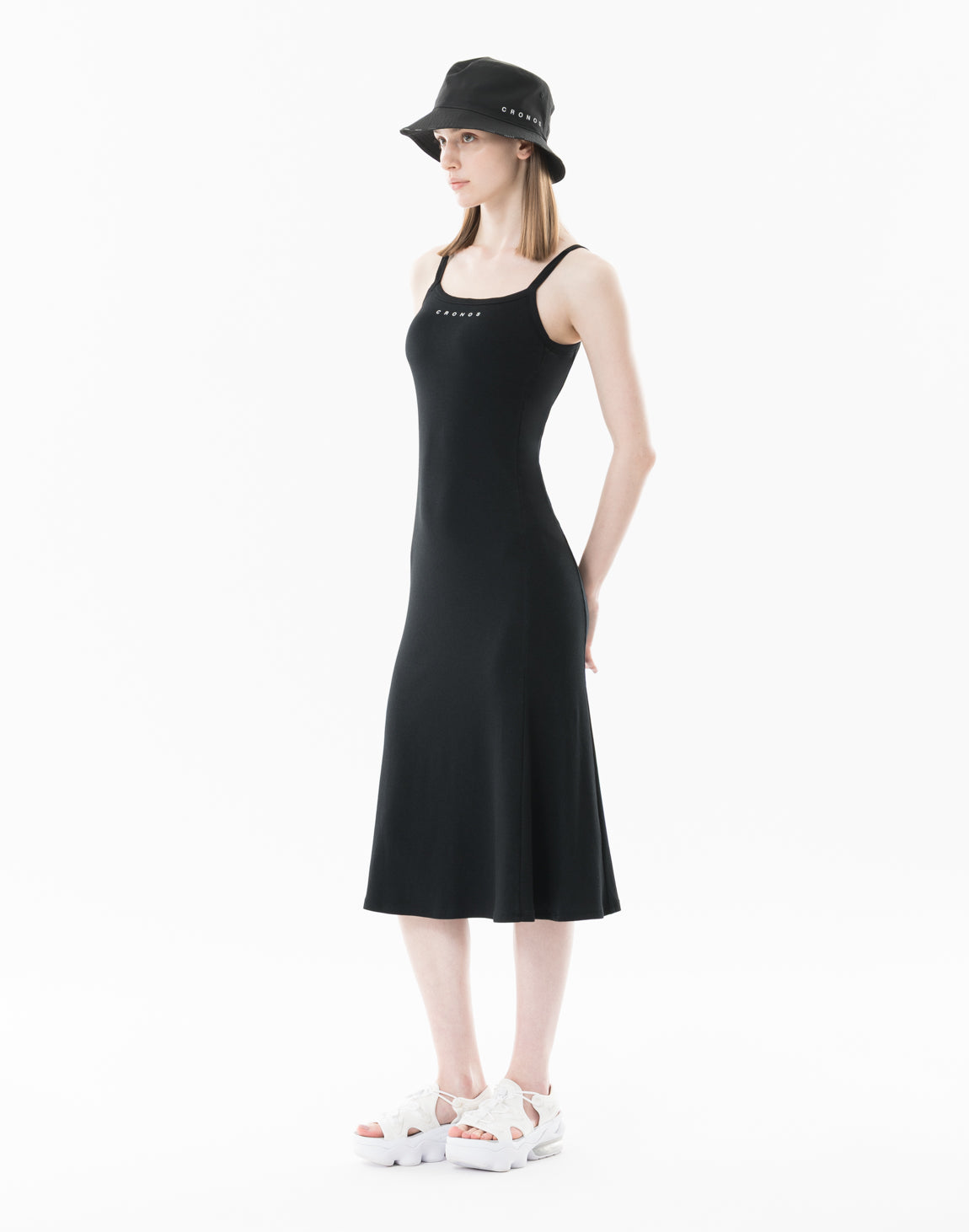 CRONOS BLACK SIDE LINE MESH DRESS [BLACK] – クロノス CRONOS