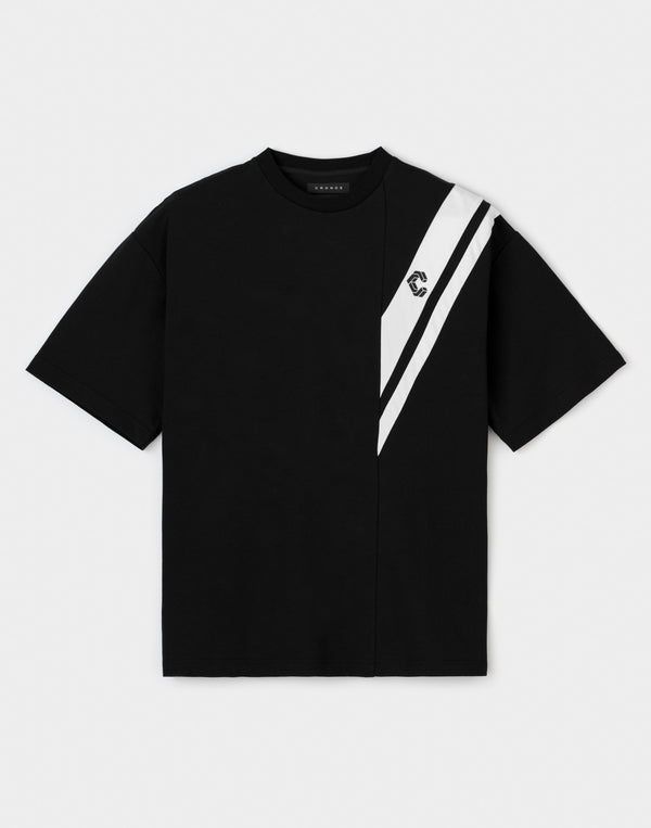 CRONOS SWITCHING OVERSIZE TEE【BLACK】