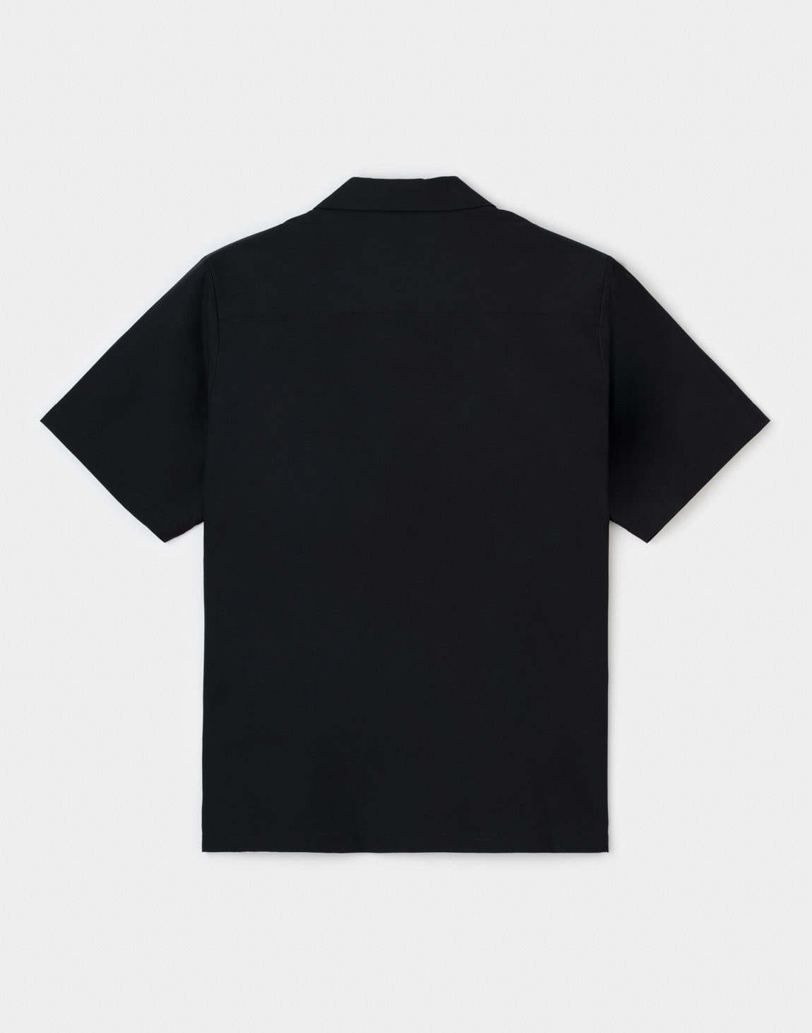 CRONOS STRETCH OPEN COLLAR S/S SHIRT【BLACK】