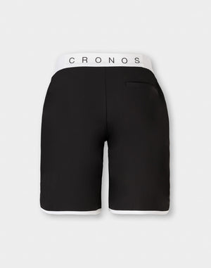 CRONOS 對比腰部競賽短褲 [黑色]
