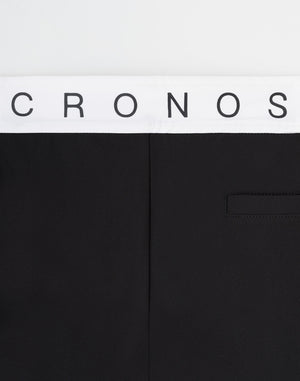 CRONOS 對比腰部競賽短褲 [黑色]