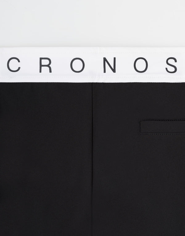CRONOS 對比腰部競賽短褲 [黑色]