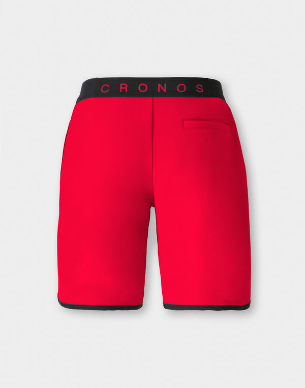 CRONOS 對比腰部競賽短褲 [紅色]