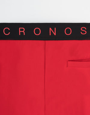 CRONOS 對比腰部競賽短褲 [紅色]
