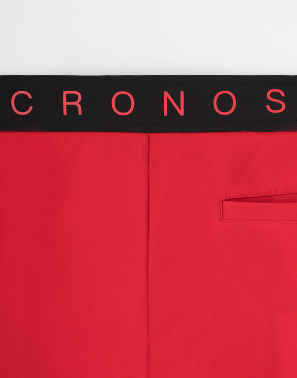 CRONOS 對比腰部競賽短褲 [紅色]