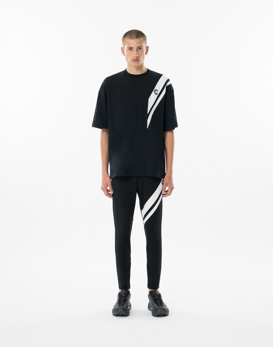 CRONOS SWITCHING OVERSIZE TEE [BLACK] – クロノス CRONOS