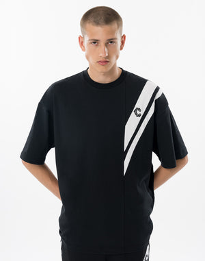 CRONOS SWITCHING OVERSIZE TEE【BLACK】