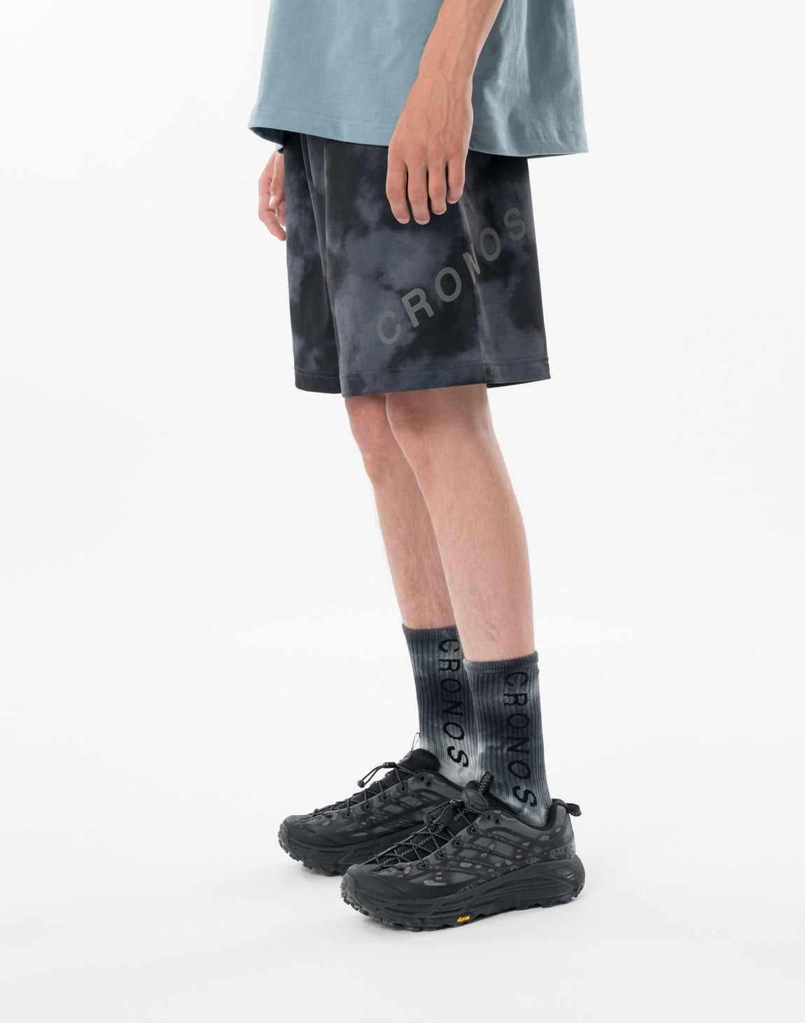 ダイ　CRONOS ドライフリーショーツ　S CRONOS TIE-DYE SHORTS【BLACK】