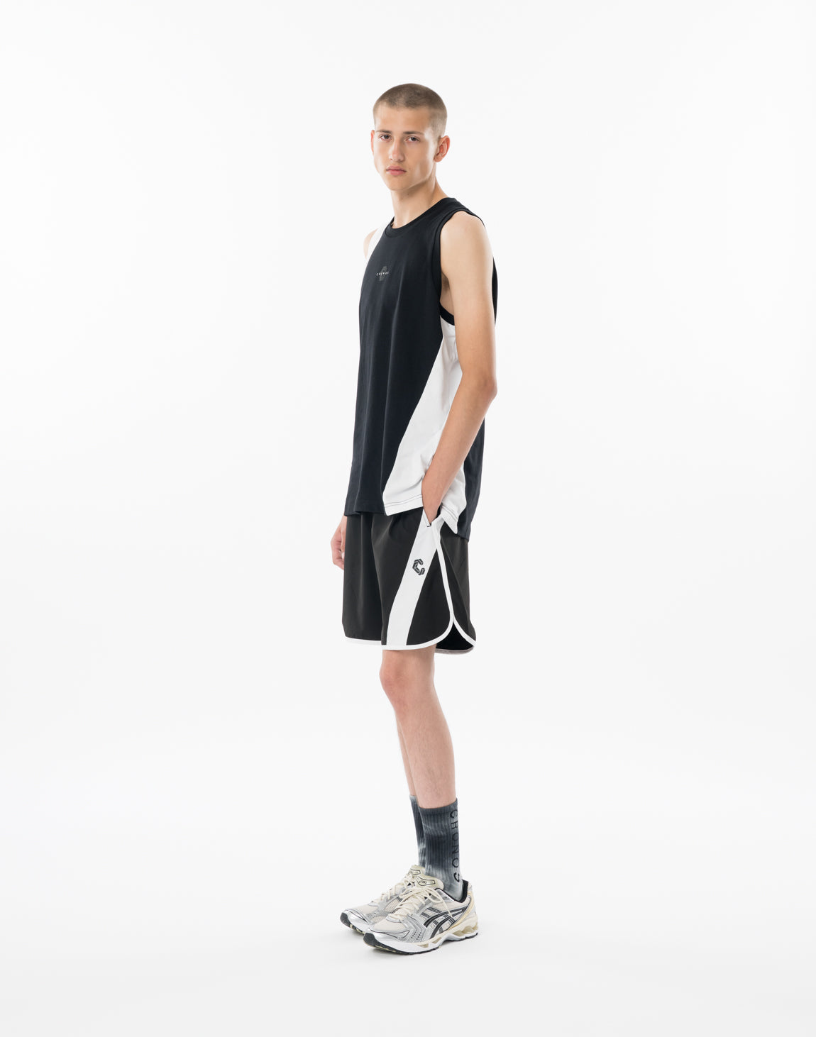 CRONOS SLASH SHORTS【BLACK×WHITE】